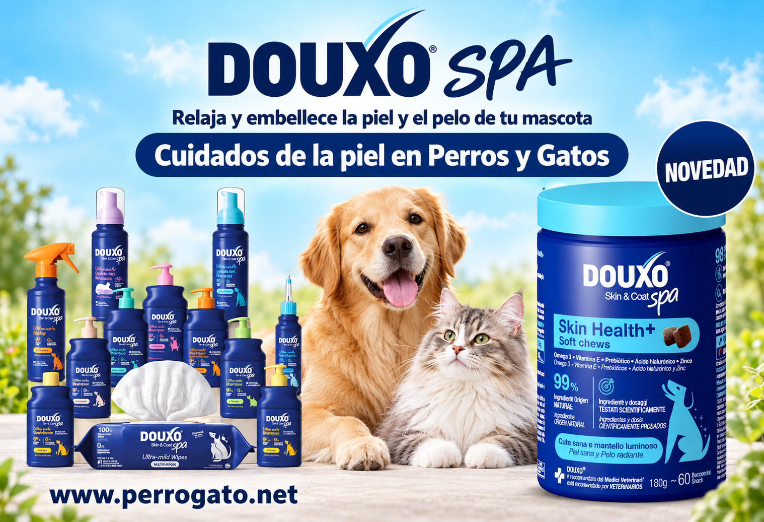 DOUXO SPA Salud y belleza de piel y pelo de Perros y Gatos